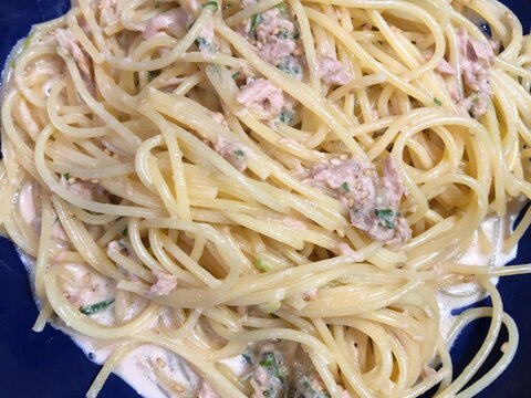 めんつゆで和風ツナマヨパスタ^ - ^